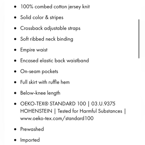 Hanna Andersson Striped Cream and Black Dress - Picture 6 of 7